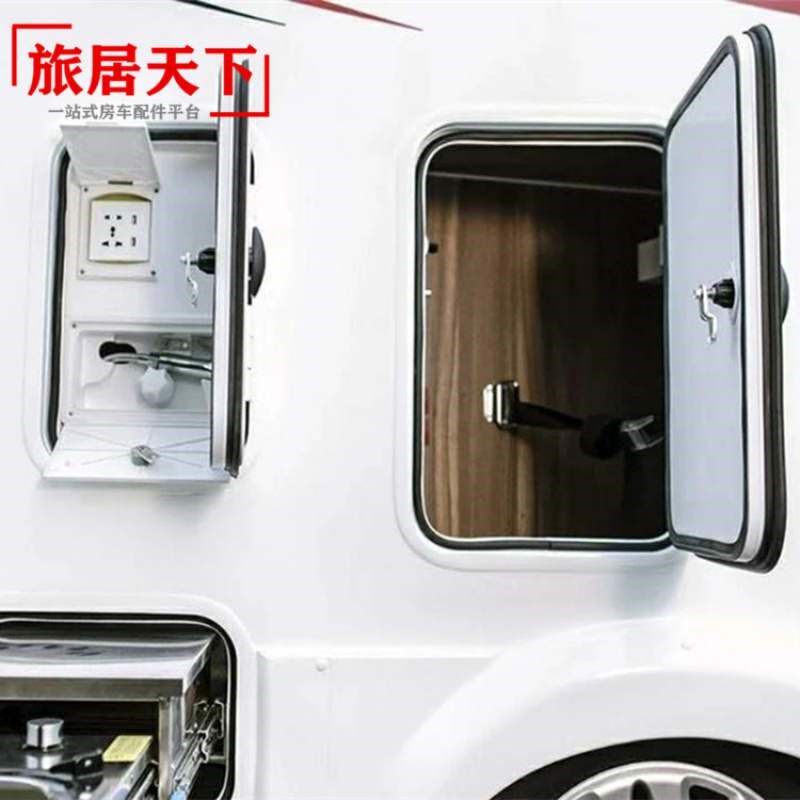 精品房车舱门定制 旅居车拖挂箱置物箱舱改装配件行李仓拖车拖挂