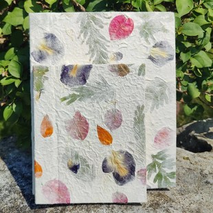 云南花瓣b草纸手工本东巴纸本子傣纸手账本笔记本高颜值文创礼物
