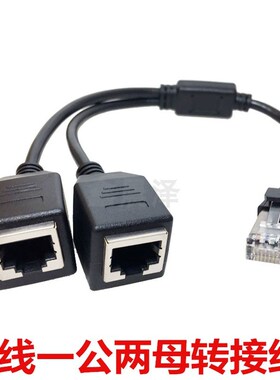 RJ45一分二网k络延长线网线一公两母转接线一分二网线接口网线分