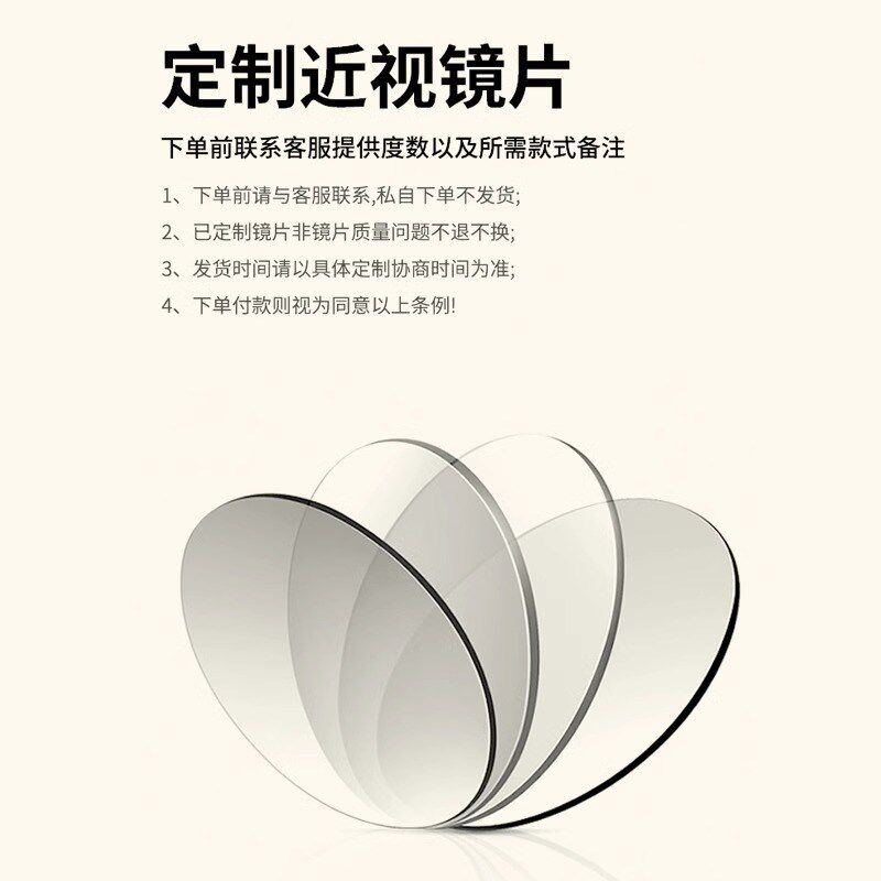 定制近视镜片(15天发货 )请提供验光数据 私自.下单不发货