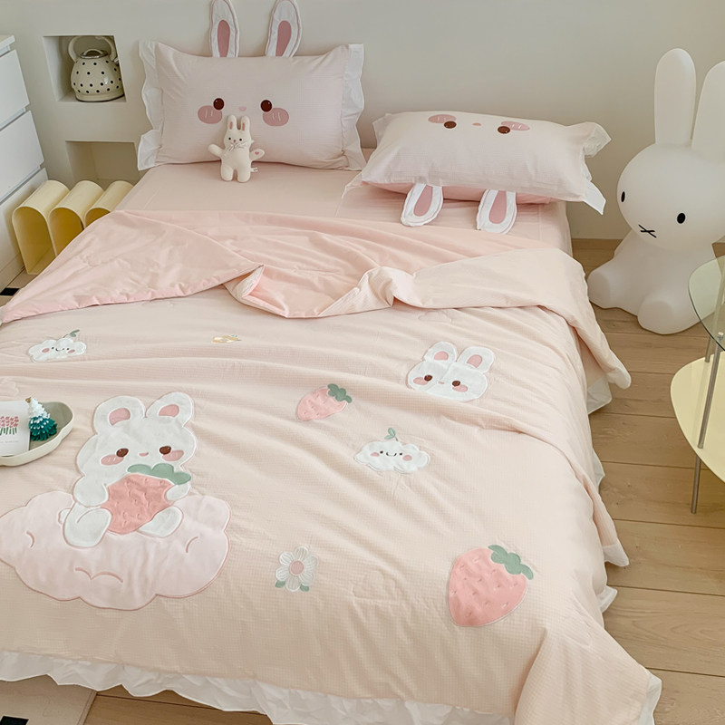 夏凉被纯棉水洗棉空调被夏季可机洗被芯春秋单双人儿童夏被三件套,床上用品,化纤被,淘宝优惠券,粉丝福利购,淘宝优惠卷