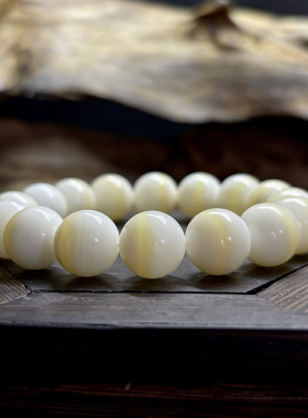 天然金丝一线贝壳佛珠手串七宝