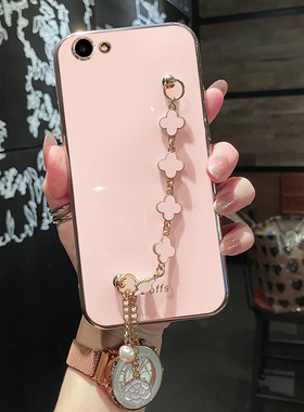适用oppoa59s手机壳oppo保护A57硅胶套A59s带手链条a59m全包防摔A57t软壳a59st女款oppa网红oopoa可爱0pp0潮