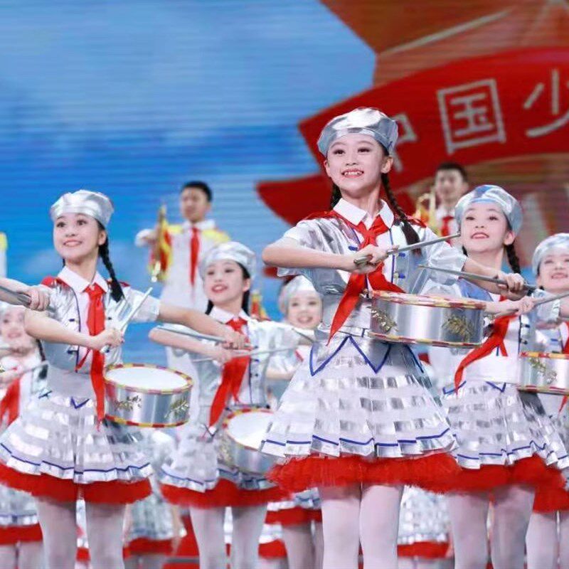 新款少先队红领巾表演服鼓号服学生升旗手服装儿童啦啦操舞蹈套服