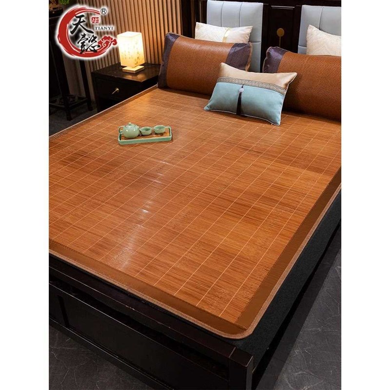 新款OJ8F夏季安吉凉席1米8家用1米5竹席直筒1.45宿舍草席1.2m席子