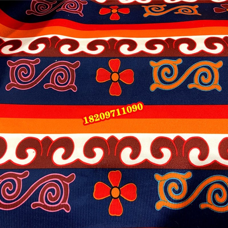 传统民族布料 藏式氆氇花布料 藏服 沙发垫边饰面料 宽1.5米