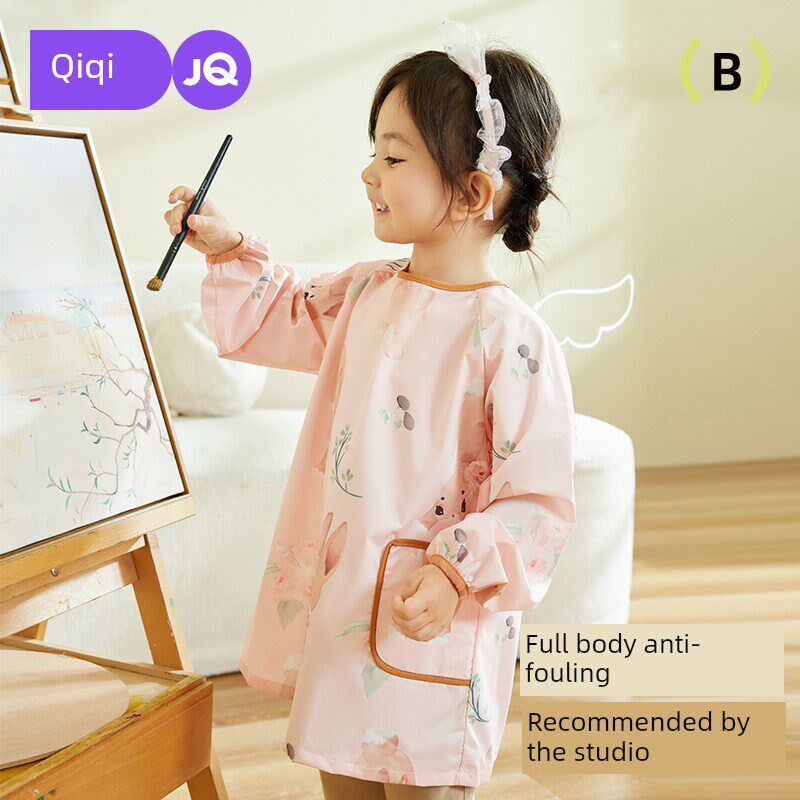 采购产品婴儿罩衫,儿童绘画防护服,婴儿围H裙,防水防脏防护服,长