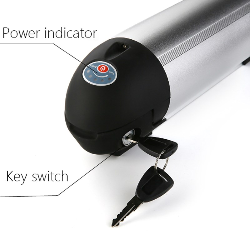 厂家直供水壶款电动自行车锂电池银色24V/36V/48V电动车锂电池组