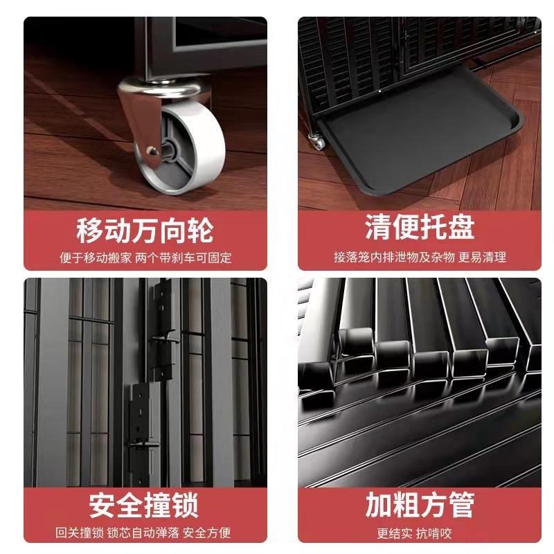 狗笼子大型中型犬室内带厕所分离加粗宠物笼金毛拉布拉多家用狗笼