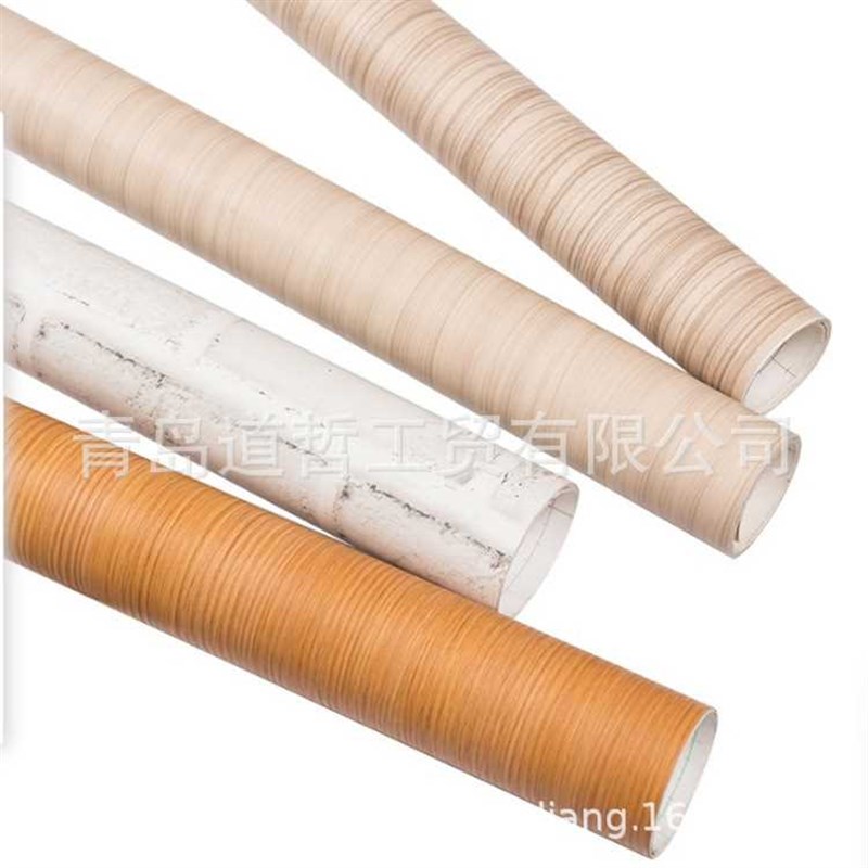 工厂定制加厚韩版木纹自粘墙纸翻新壁纸衣柜贴纸工程展柜PVC贴膜