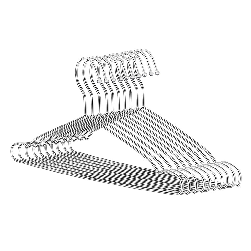 304不锈钢衣架家用宿舍加粗加厚晾衣架挂钩衣撑子无痕加长晾衣架