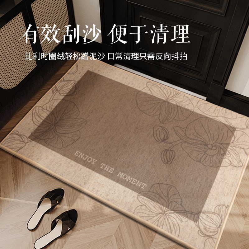法式进门地垫入户门垫2024新款门口耐脏防滑脚垫子玄关地毯可定制