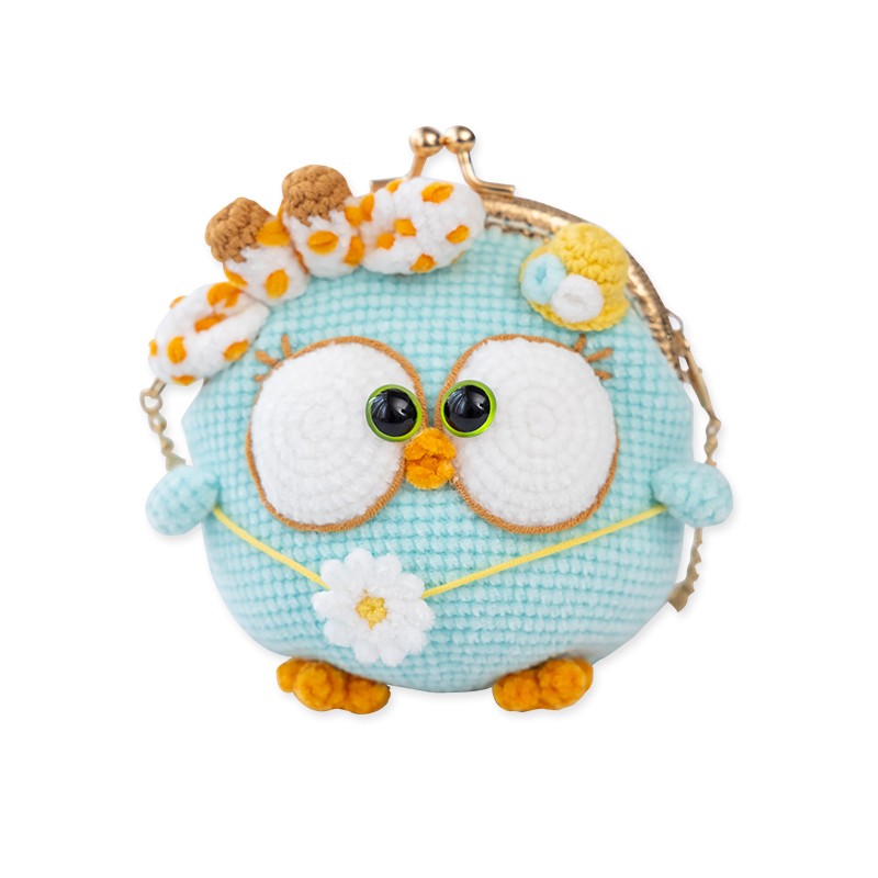 胖小森手作小鸡口金包玩偶打发时间手工钩针diy编织材料包毛线团