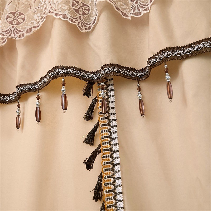 新款型轨道导轨蚊帐家用公主风遮光帘宫廷落地大床方便拆洗