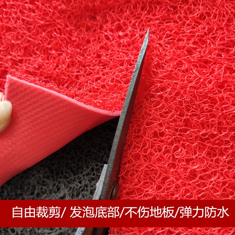 地毯商用满铺迎宾红地毯pvc塑料丝圈脚垫防水防滑垫地垫入户门垫