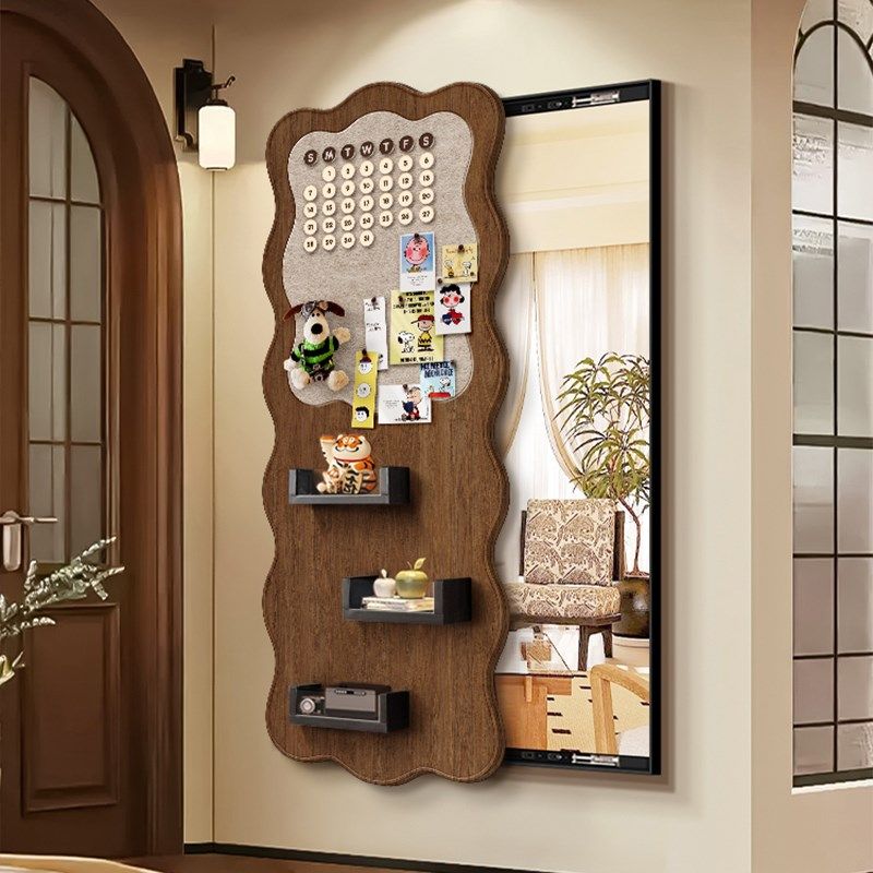 推拉隐藏式穿衣镜diy毛毡板照片墙装饰画可置物隐形全身镜子挂画,家居饰品,现代装饰画,淘宝优惠券,粉丝福利购,淘宝优惠卷