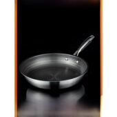 MEYER 美亚不锈钢蜂窝不粘煎锅 电磁炉燃气灶通用不锈钢28CM煎锅