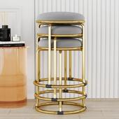 圆凳子家用现代简约矮凳轻奢餐桌小板凳卧室软坐化妆凳可叠放椅子