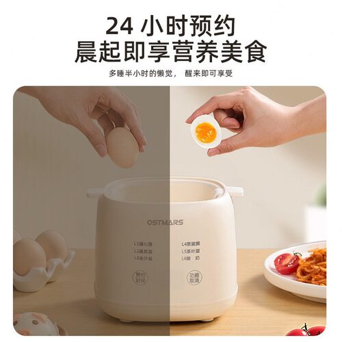 直销OSTMARS煮蛋器迷你多功能早餐机家用宿舍小型蒸蛋器溏心蛋茶