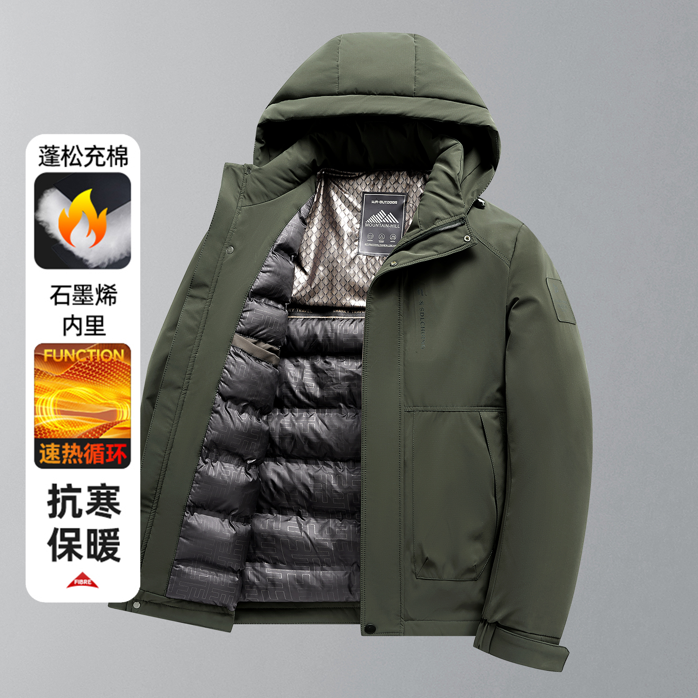 高端品质冬季棉衣男士加厚棉袄子