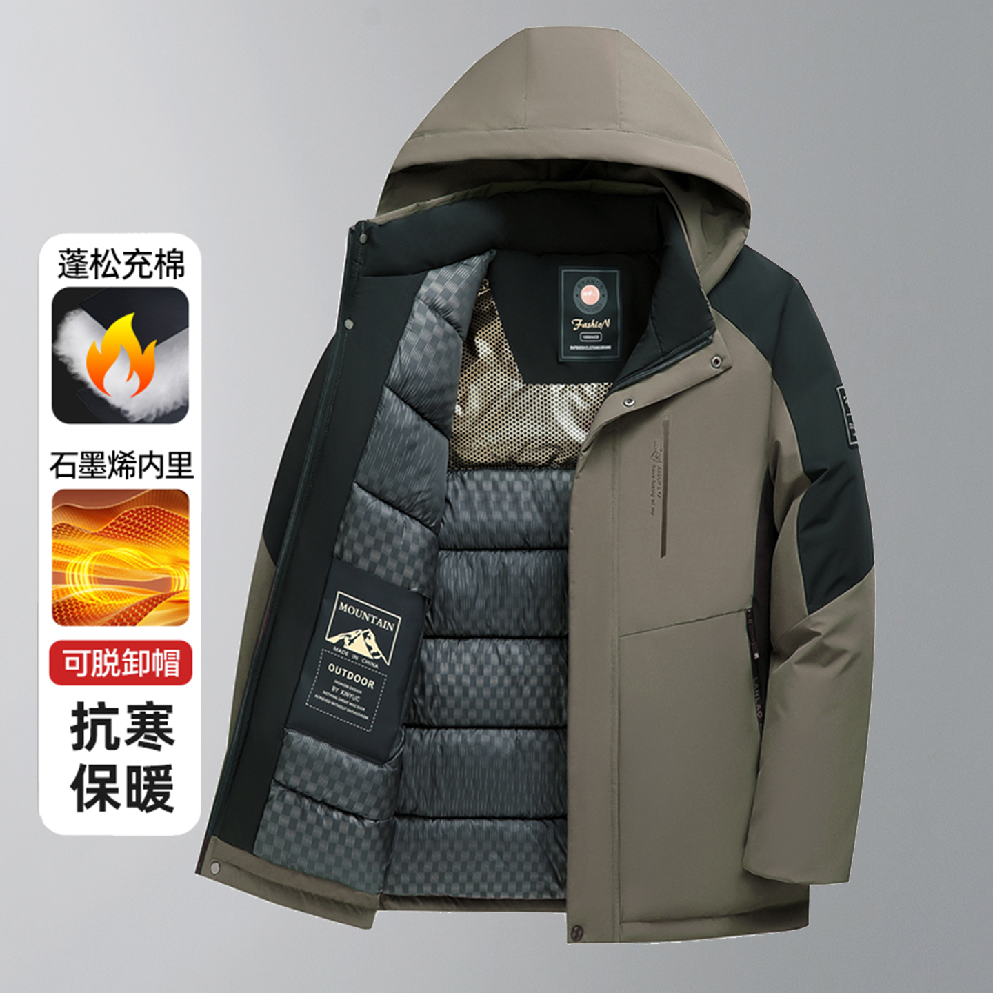 男士棉衣外套秋冬季2025新款
