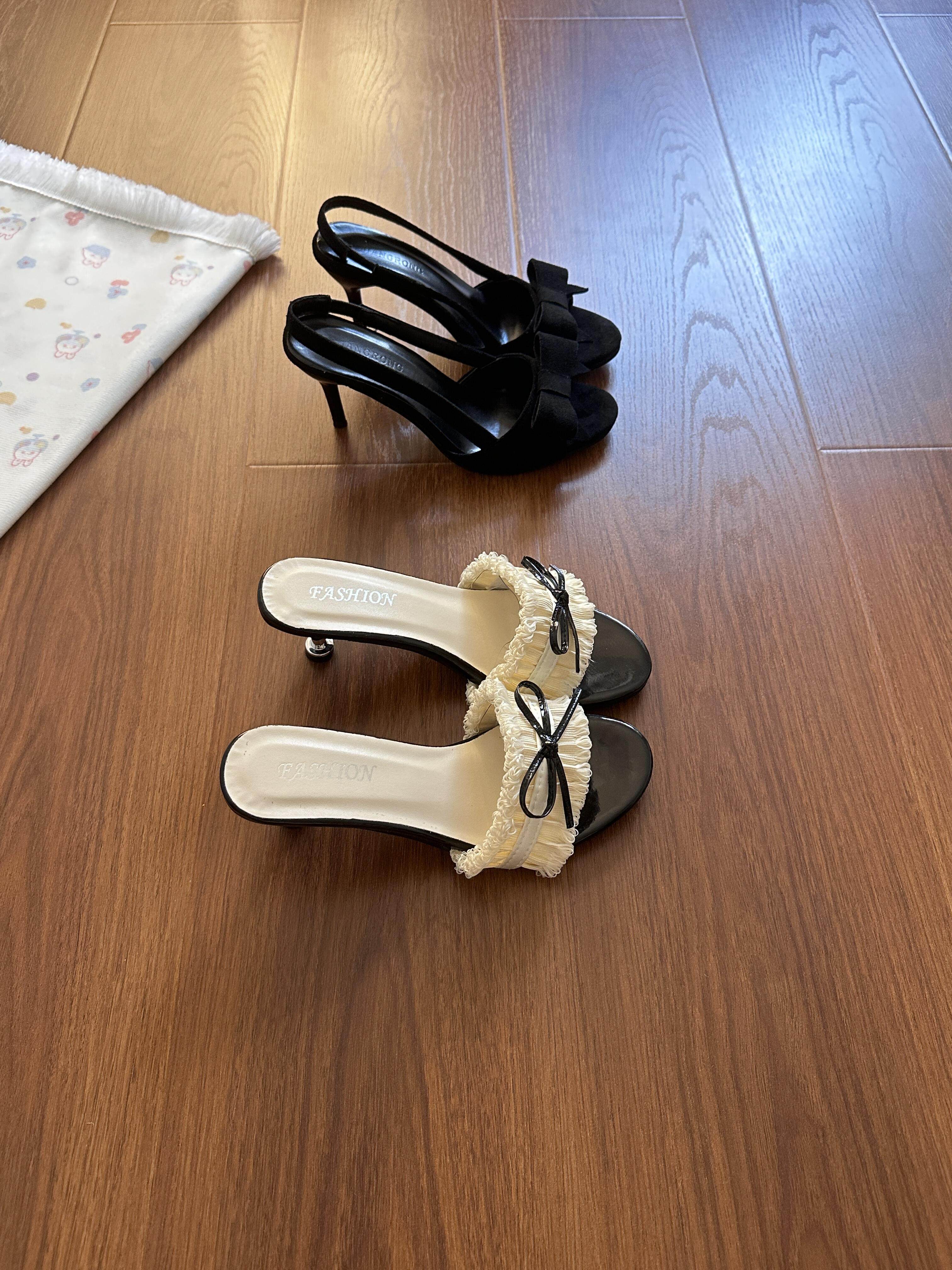 Wedge Bow-Knot Sandals with Thick Sole & High Heels - Taobao product photo 2