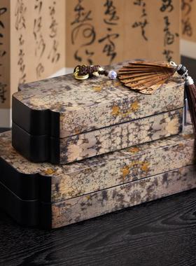 田园风装饰摆件收纳饰品盒珠宝首饰盒复古储物盒边柜美陈场景布置