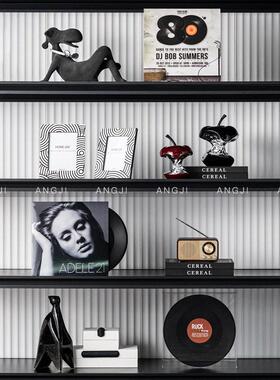 现代轻奢样板间书架摆件客厅电视柜装饰品摆设高级感软装家居饰品