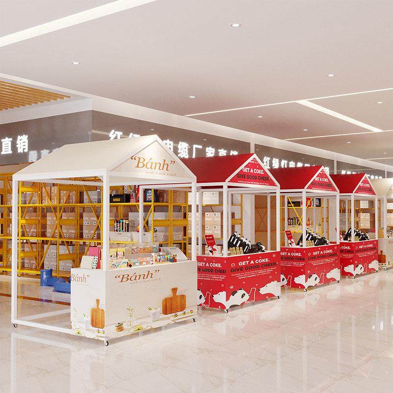 户外商业街大型展示架促销台集市摊位遮雨棚定制铁艺摆摊架地摊架