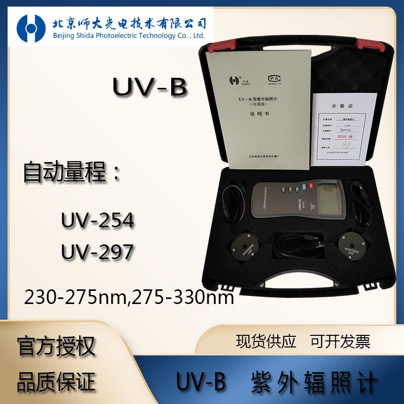 北师大UV-B紫外辐照计单254nm297双通道紫外线 线杀菌灯测定仪照