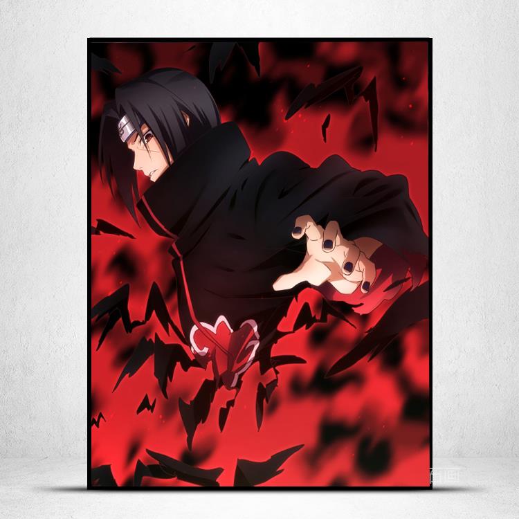 日本动漫人物火影忍者5D点钻石十字绣内叶Itachi钻石画满钻石小卧