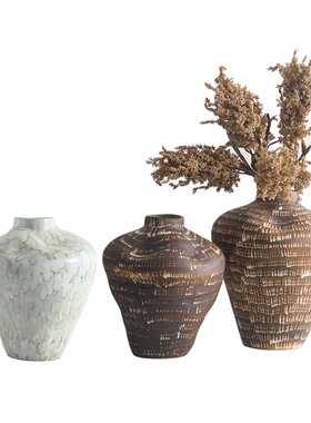 复古新陶瓷大器现代样板间民宿酒店客厅玄关瓶装饰品