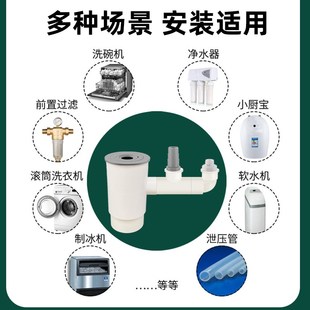 厨房75管件下水三通洗菜盆净水器排水管道三头通80管防臭接头