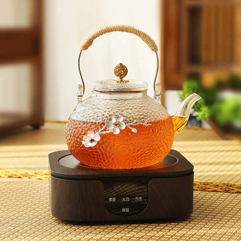 耐热玻璃花茶壶带过滤保温电陶炉煮茶器下午茶具套装加热蜡烛底座