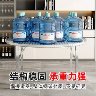 304不锈钢圆桌可折叠桌子饭店户外桌坝坝宴摆摊家用吃饭圆形餐桌