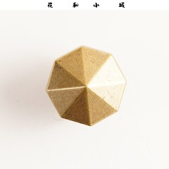 别墅实木衣柜门拉手哑光仿古黄铜美式中式橱柜门把手单孔复古 2个