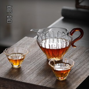高端公道杯加厚玻璃耐热带手柄日式 新款 家用分茶器功夫茶具
