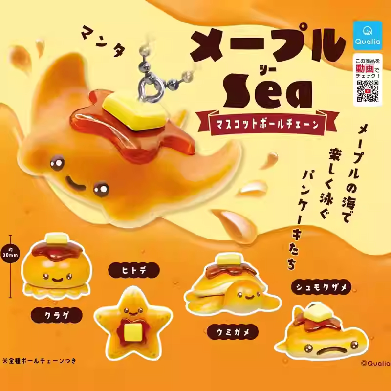 日版现货扭蛋海洋生物焦糖甜点扭蛋 巧克力魔鬼鱼章鱼食物拟物