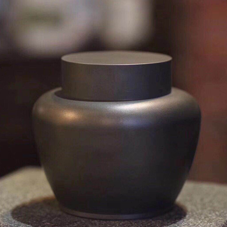 大锡兄仿古纯锡小号茶叶罐