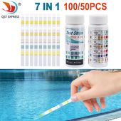 ph试纸 水质测试条 水质检测试纸 7合1游泳池测试纸 余氯 瓶装