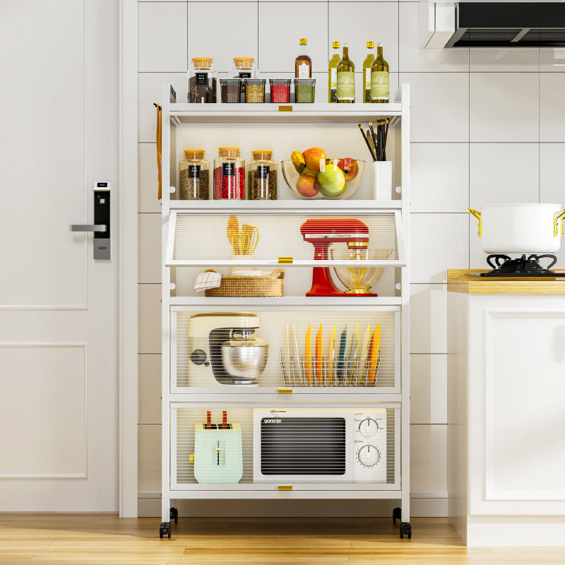 山威厨房置物架落地多层带柜门家用多功能橱柜微波炉储物收纳碗柜,橡塑材料及制品,塑料桶/塑料瓶/塑料罐,淘宝优惠券,粉丝福利购,淘宝优惠卷