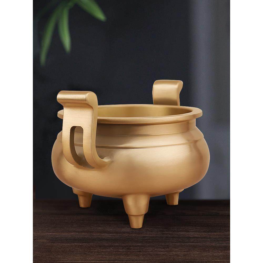 黄铜香炉家用室内供奉财神上香带耳香炉供佛佛堂大号宣德炉插香炉,家居饰品,香薰炉,淘宝优惠券,粉丝福利购,淘宝优惠卷