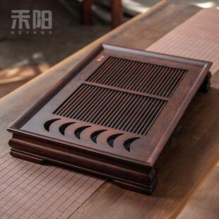 竹茶盘竹制实木茶海茶台茶托盛排水储水式大小号托盘茶托功夫茶具