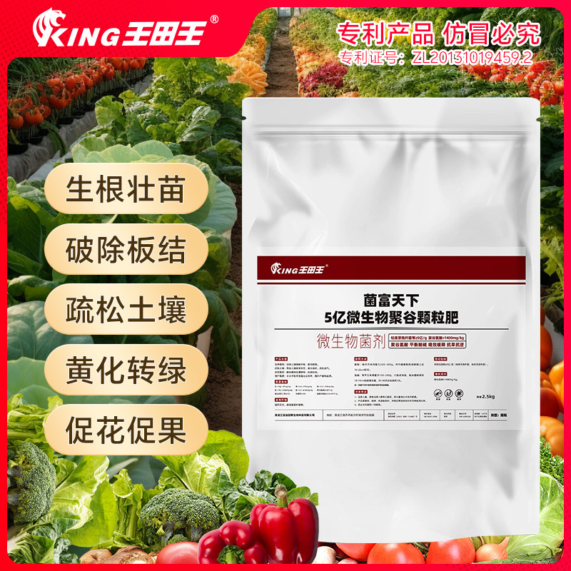 王田王聚谷氨酸微生物菌剂增效改良土壤扶苗固苗促生根抗逆营养肥