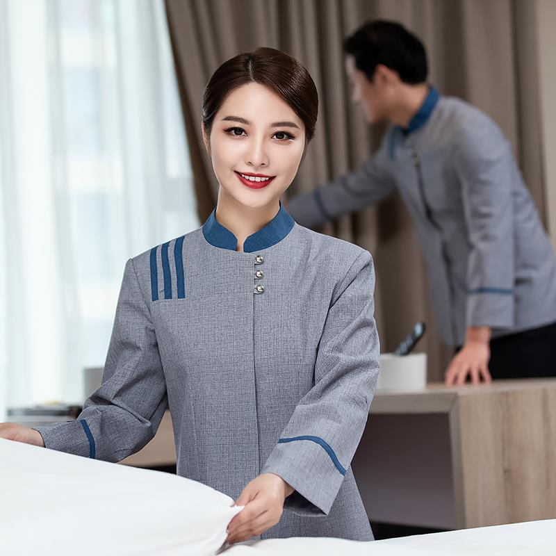 星级酒店保洁服长短袖PA阿姨服务员工作服工装客房物业清洁工夏季