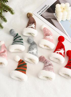 peacetime圣诞节装饰挂件装扮配饰毛线圣诞帽