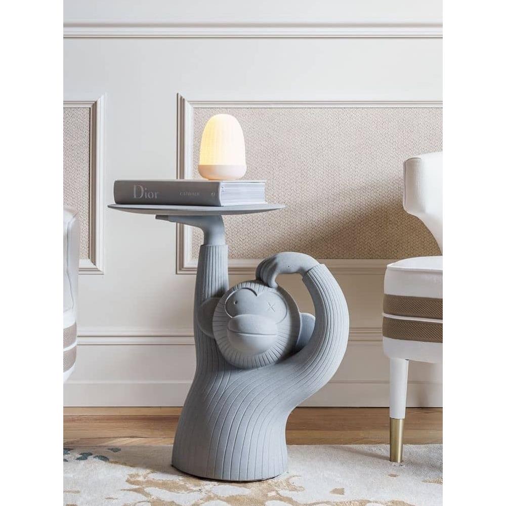 mokamoka猴子茶几中古设计师边几ins网红创意托盘角几艺术感摆件