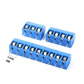 蓝色绿色 PCB接线端子12A300V可拼接 3P一字十字 301 5.0MM