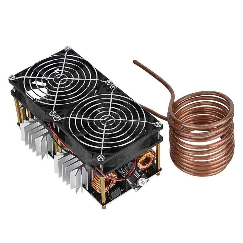1800W 感应加热模块ZVS低电压12V-48V感应加热板高频感应加热模块