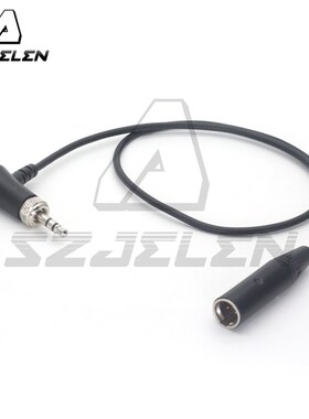 3.5带锁注塑弯头转TA3M miniXLR3针公音频线录音线